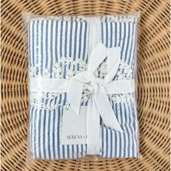 NEW Serena & Lily Westport Euro Pillow Sham-French Blue